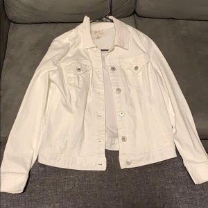 Style & Co. white denim jacket, only worn once!